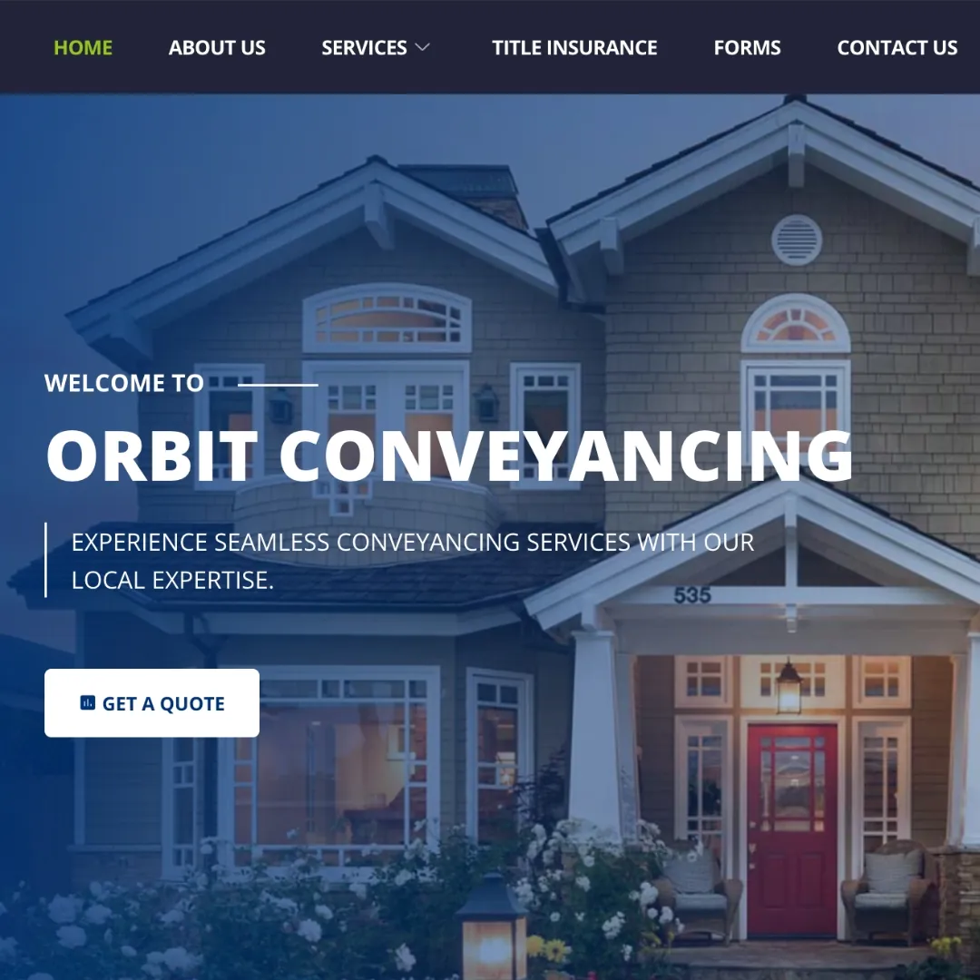 Orbit Conveyancing website, image 1