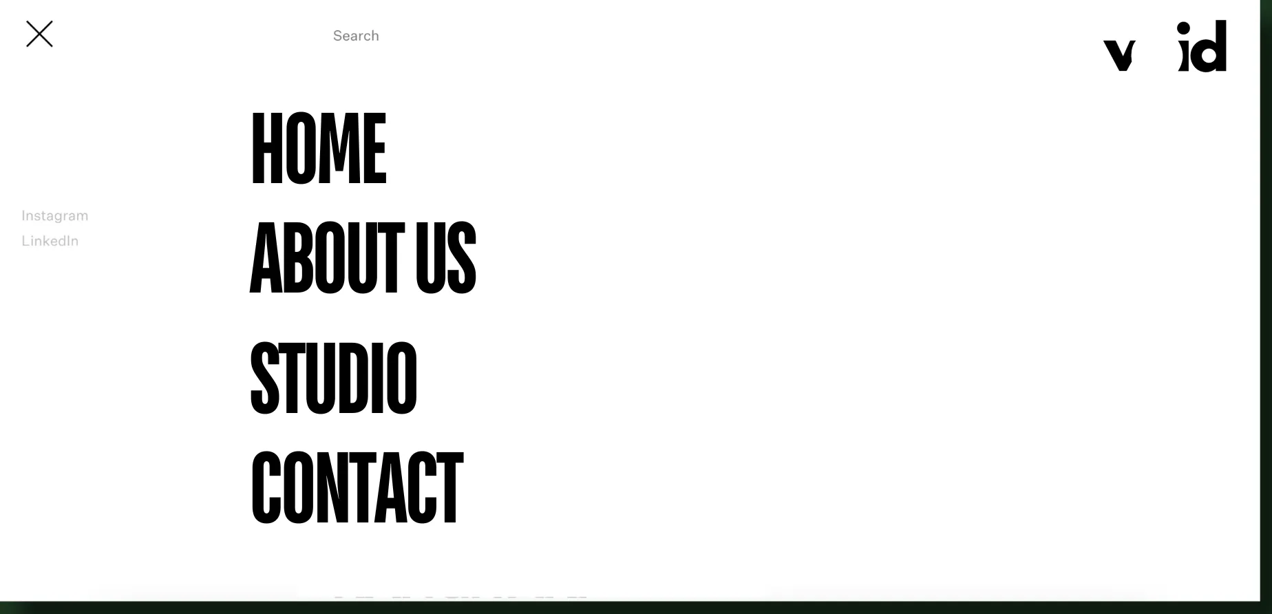 Void Studio portfolio website, image 3
